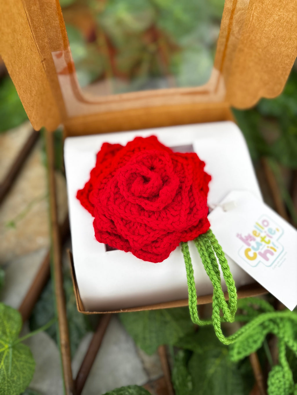 Bloom & Tie – Handmade Crochet Rose Curtain Tieb