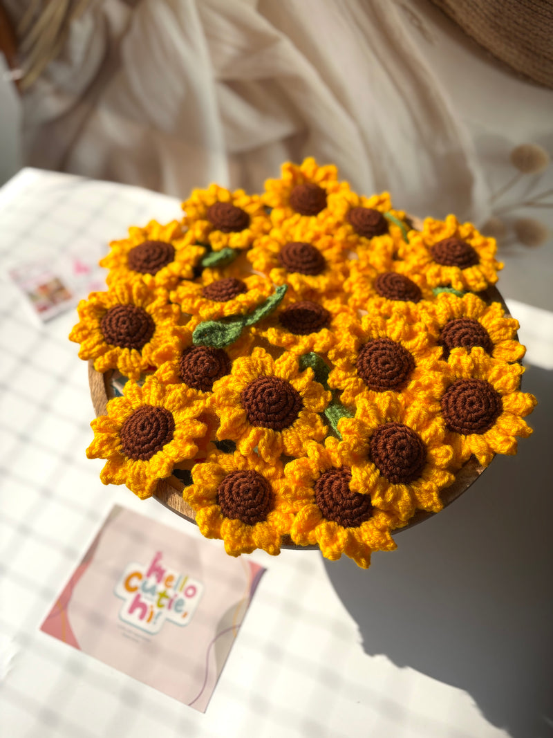 🌻 Crochet Sunflower Bag Charm