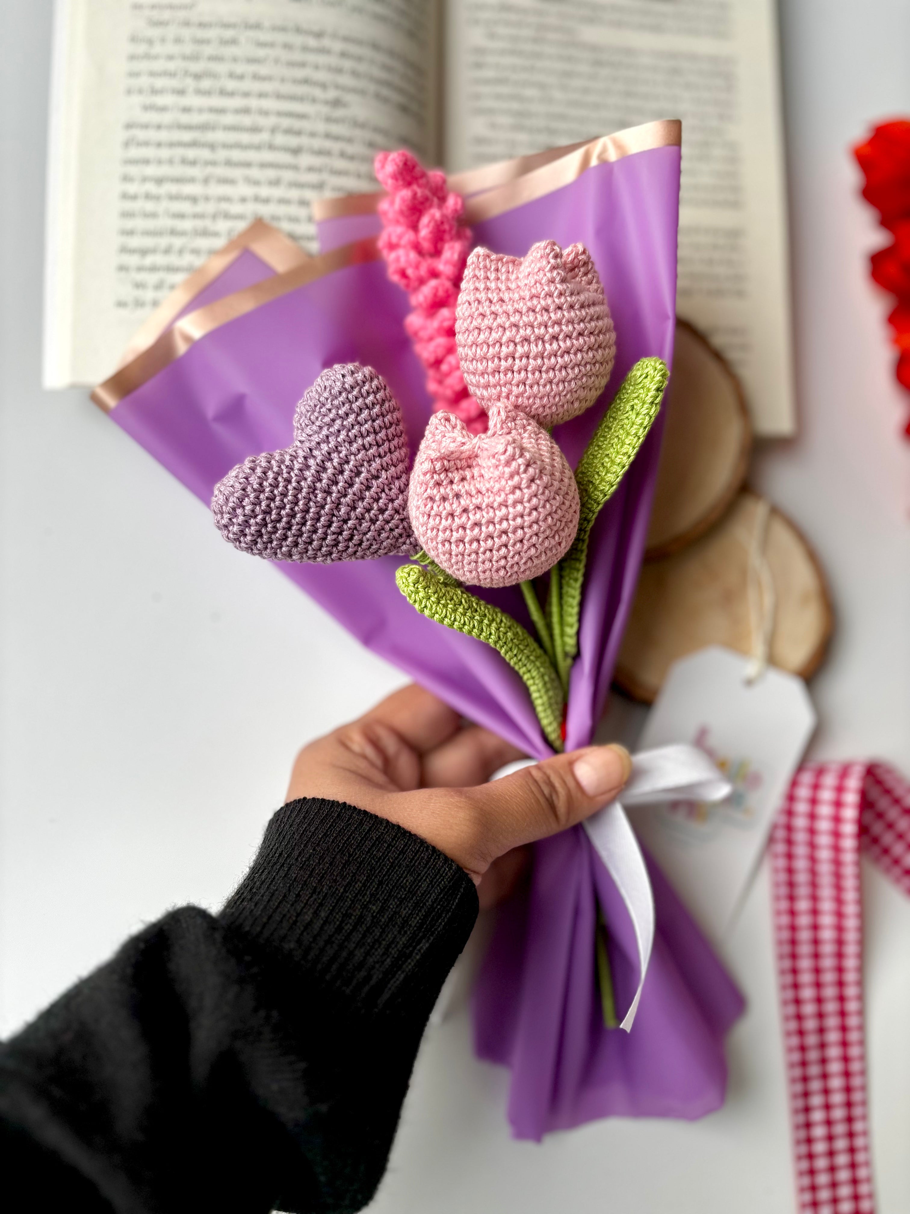 Love & Tulips Crochet Bouquet