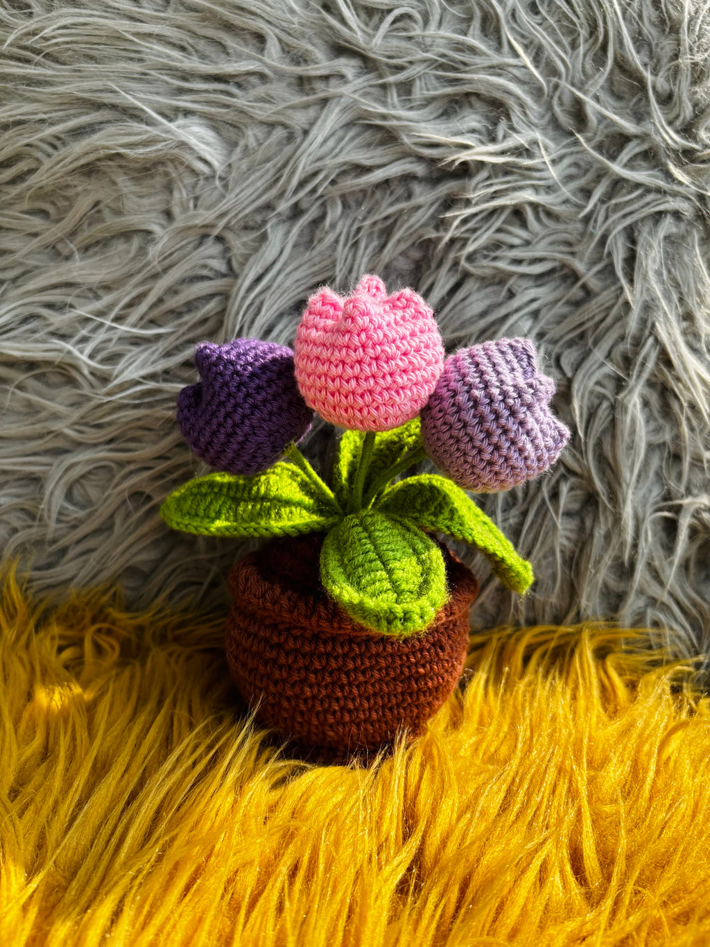Tulip Bliss Handmade Crochet Pot