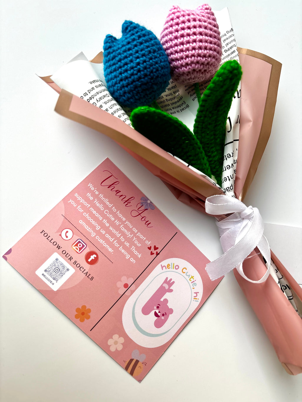 Tulip Duo Delight Crochet Bouquet