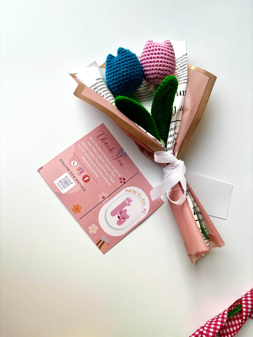Tulip Duo Delight Crochet Bouquet