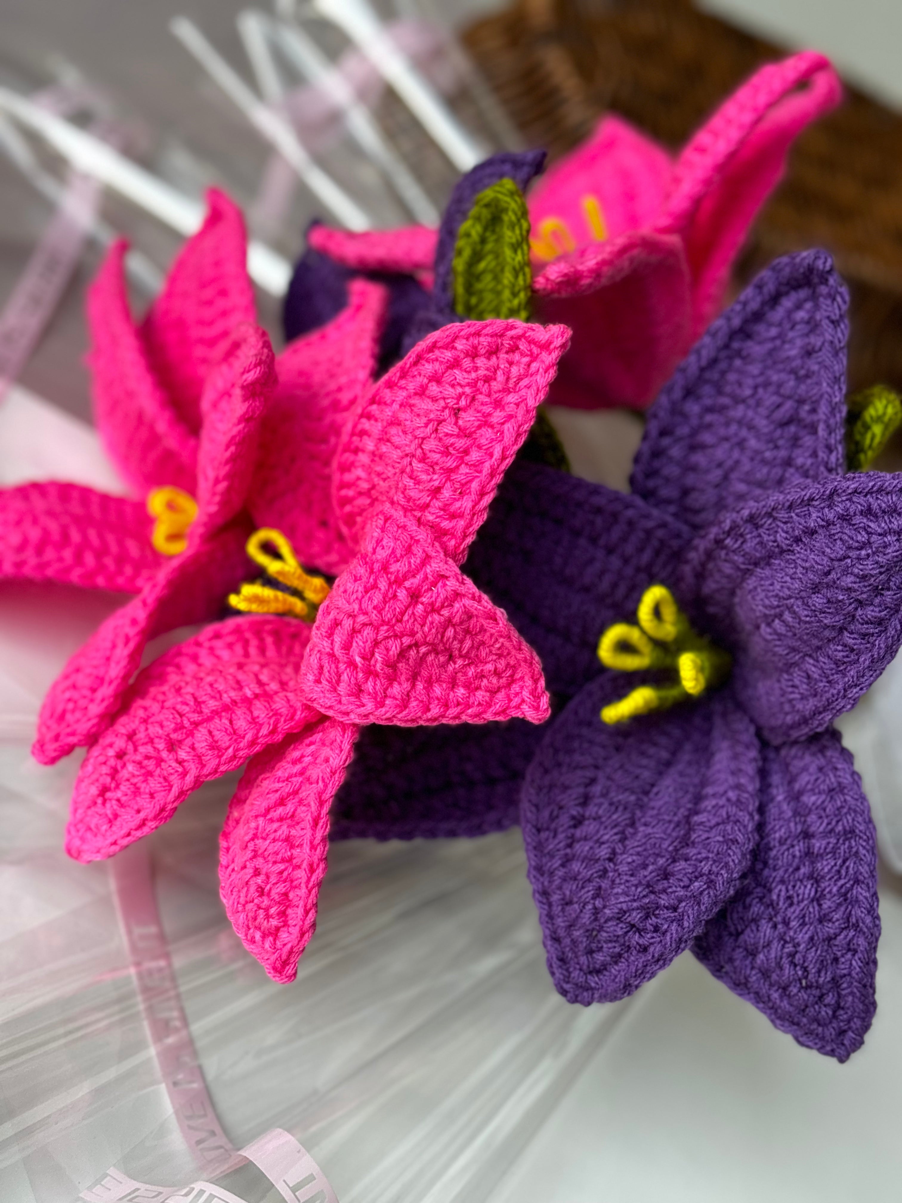 Forever Bloom Crochet Lily Bouquet