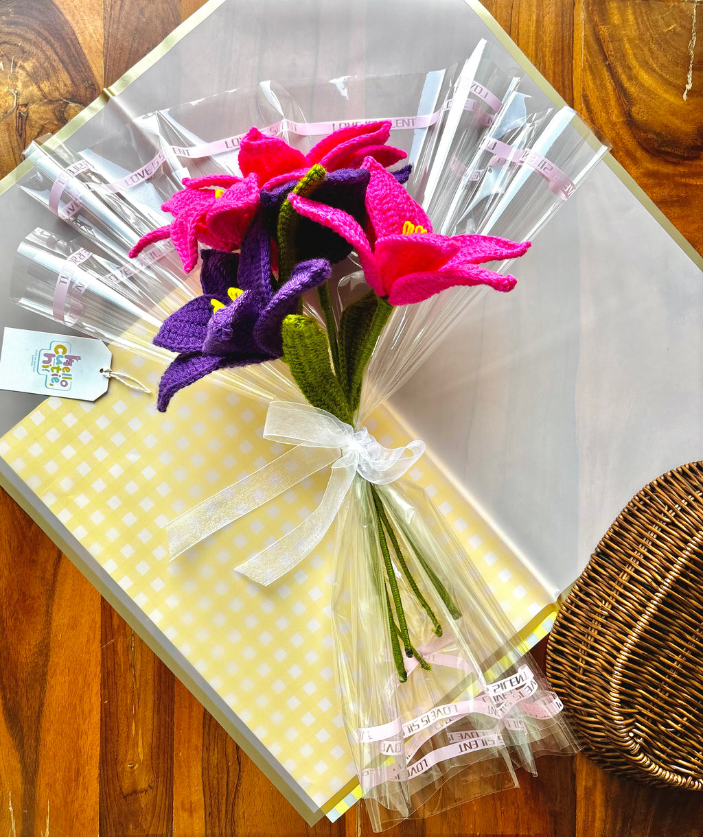Forever Bloom Crochet Lily Bouquet