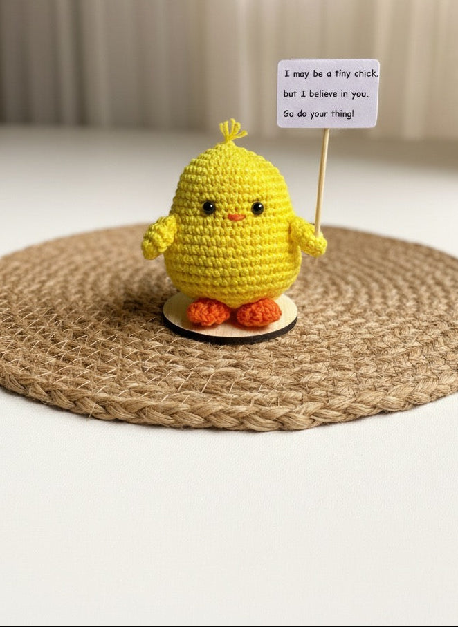 Crochet Motivational Chick