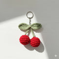 Cherry Crochet Keychain