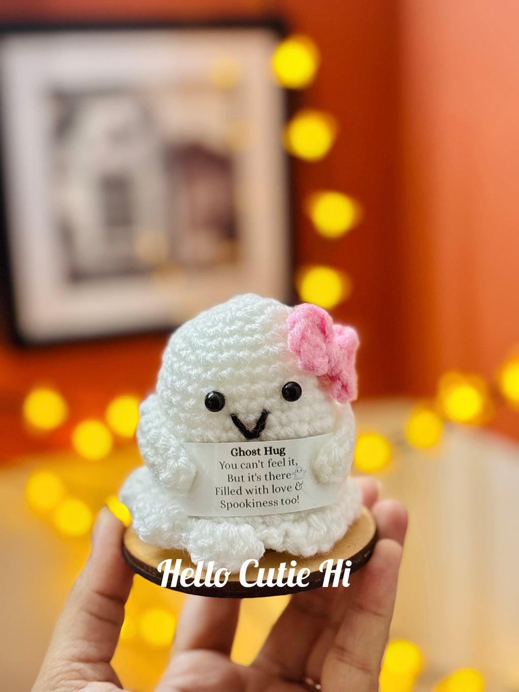 Ghost Hug Crochet Desk Buddy
