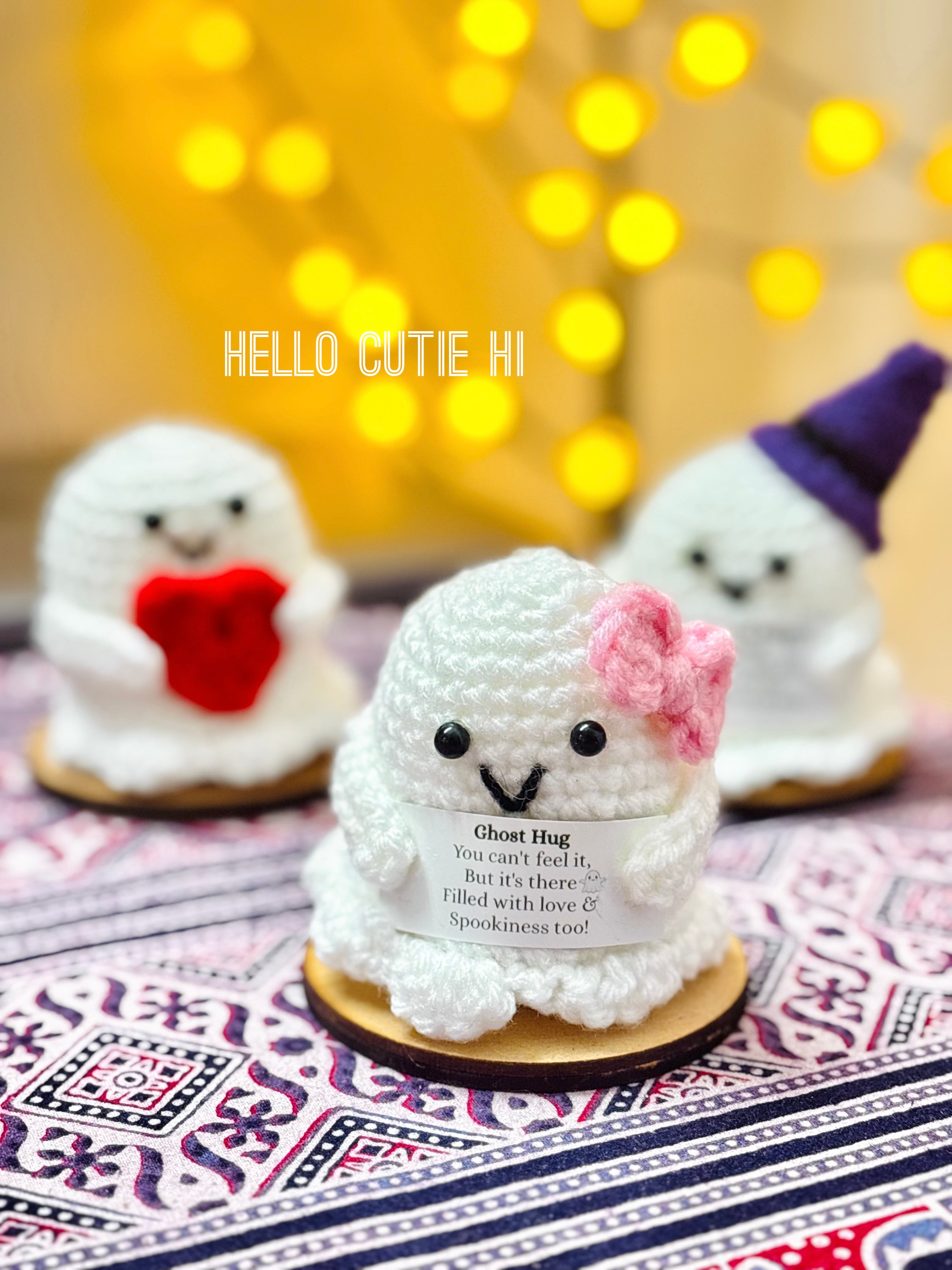 Ghost Hug Crochet Desk Buddy