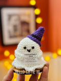 Emotional Support Crochet Ghost Desk Buddy