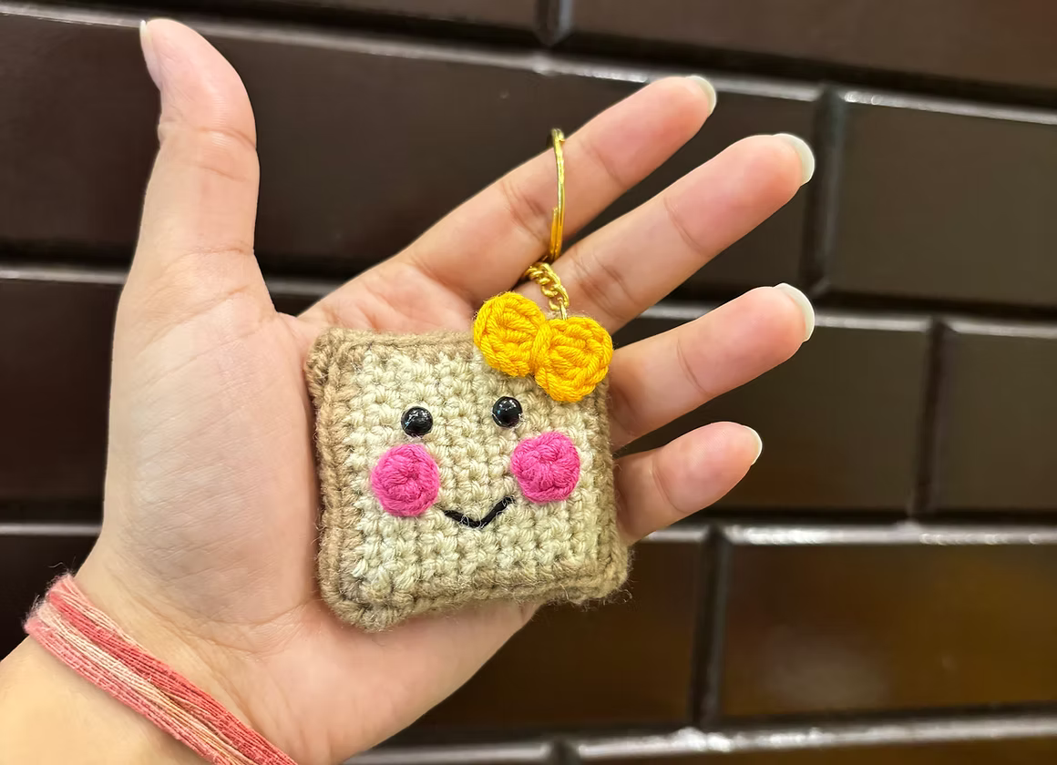 Happy Toast Keyring