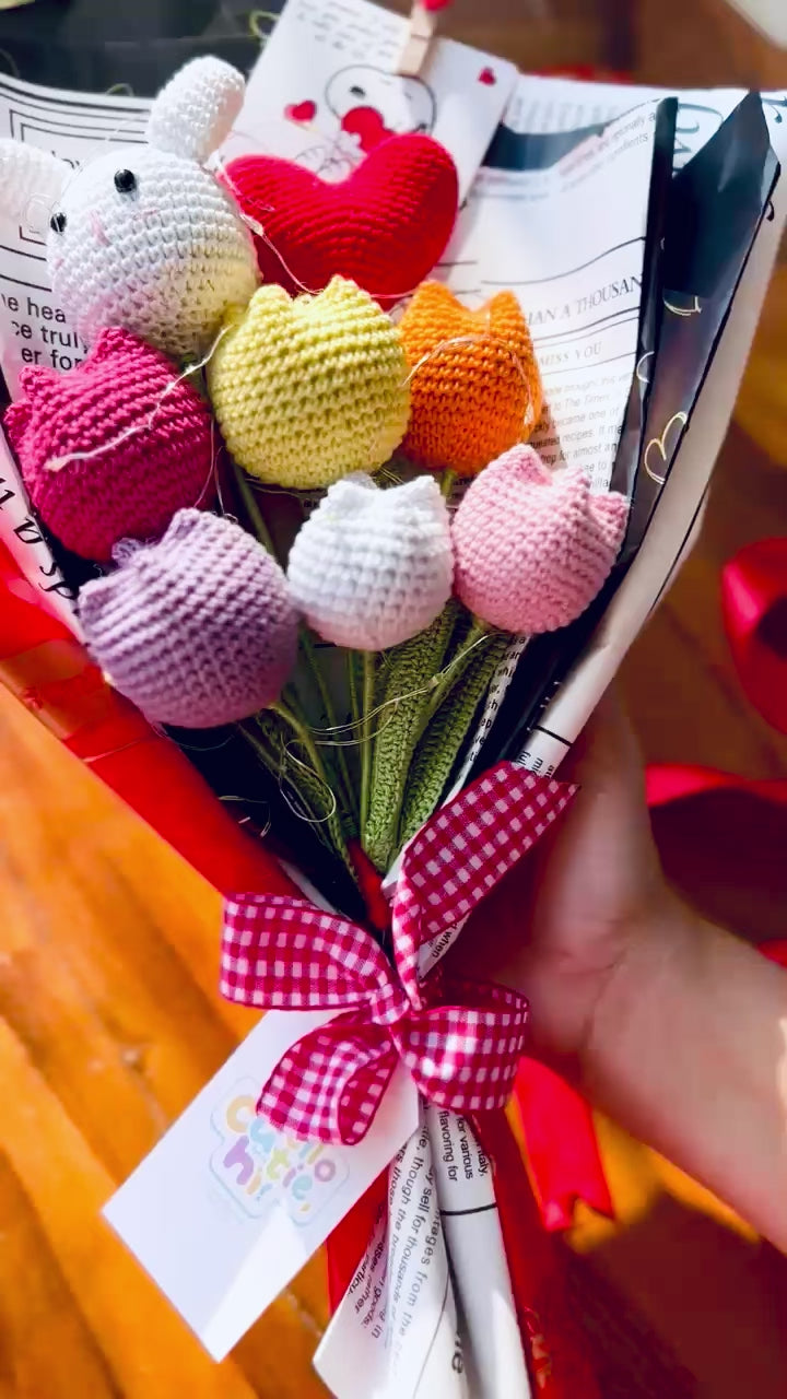 Bunny Love Crochet Bouquet
